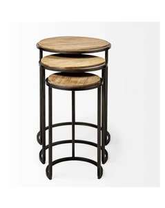 Tables d'appoint gigognes en métal traditionnelles de luxe, fabriquées à la main, pour salon, avec rangement, écologiques, pour la maison et le bureau - Product Image 5