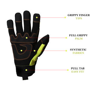 Prix de gros Gants de sécurité mécaniques résistants aux chocs de haute qualité en matériau TPE résistant à la chaleur et aux produits chimiques 10 pouces - Product Image 4