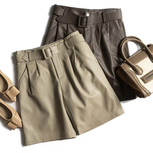 Shorts en cuir pour femmes de qualité professionnelle Dernier style décontracté classique Respirant et séchage rapide Pakistan Vente en gros - Product Image 6