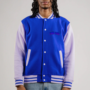 Veste universitaire en cuir personnalisable pour homme de haute qualité, broderie en chenille, col montant, logo frontal, design réversible imperméable - Product Image 5