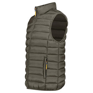 Tendance fermeture éclair manches matelassées moins doudoune pour hommes en gros léger hiver & Travelwear veste avec patchs personnalisés - Product Image 3