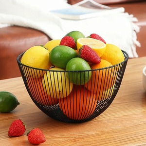 Approvisionnement direct en usine Panier de rangement pour porte-fruits en métal artisanal moderne pour espaces de vie-Disponible en vrac - Product Image 4