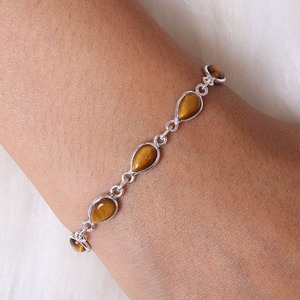 Pulsera de alta calidad de diseñador estampado 925, joyería de Plata de Ley 925, piedra preciosa hecha a mano, pulsera giratoria de ojo de tigre, joyería - Product Image 2