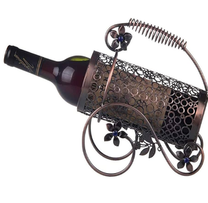 Soporte de vino de metal con borde curvo estante moderno y estético ideal para barras de cocina y almacenamiento de vino disponible a precios al por mayor - Product Image 5