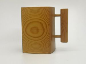 CUSTOM NORDIC VIKING DRINKING WOOD <b>MUG</b> Ceramic Wooden <b>Insulated</b> Cork Bottom Customizable Coffee <b>Mug</b> - Product Image 4