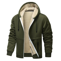 Fait en usine direct hommes à capuche veste d'hiver pull Sherpa doublure en fourrure fermeture éclair élégant chaleur pull à la mode
