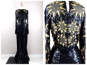 Elegante línea A bordado personalizado vestido de noche largo hasta el suelo pesado con cuentas trabajo gasa antiestática para ocasiones especiales - Product Image 6