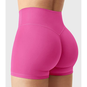 Shorts de Cintura Alta con Efecto Push-Up para Yoga, Fitness, Entrenamiento, Cómodos, Elásticos, de Poliéster y Spandex para Mujer - Product Image 3