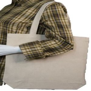 Bolsa de algodón orgánico 100%, logotipo personalizado impreso, reutilizable, con asa superior, cordón, almacenamiento de lona para exteriores, bolsa en blanco promocional - Product Image 3