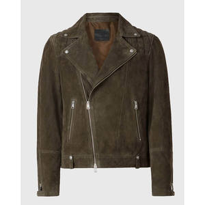 Custom Your Own Design Classic <b>Men's</b> <b>Suede</b> Canvas <b>Jackets</b> Mandarin Collar Ribbed Detail Zipper Closure High Street Style - Product Image 1