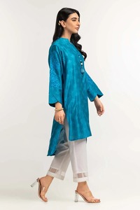 Ropa de fiesta Nueva gran oferta Color degradado Elegante Vestidos largos de mezclilla Mujeres al por mayor Vestidos de camiseta Étnico paquistaní e indio - Product Image 3