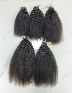 Extensions de cheveux humains vietnamiens à double trame, crépus et droits, à cuticules alignées, tissage de cheveux, bon prix pour femmes noires - Product Image 3