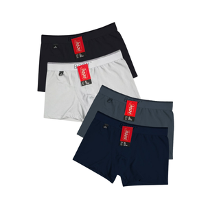 Calzoncillos bóxer de algodón para hombre con cintura personalizada Vinh Hung Garment Color sólido Spandex Modal transpirable de tiro medio al por mayor de punto OEM - Product Image 6