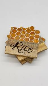 Handcrafted Resin and Wood <b>Coasters</b>, Stylish Round <b>Drink</b> <b>Coaster</b> Set, Premium Stone <b>Coasters</b> for Home, Office, and Gifts - Product Image 3