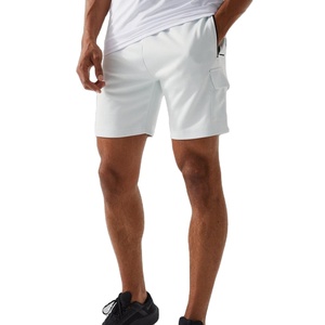 Short cargo blanc taille moyenne style décontracté en toile tricotée à motif uni avec cordon de serrage Vente en gros personnalisé qualité pour l'exportation - Product Image 1