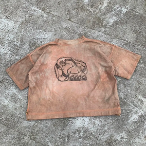 เสื้อยืดผู้ชายเสื้อครอปผ้าฝ้ายพิมพ์ลายกราฟฟิกแบบวินเทจ - Product Image 5