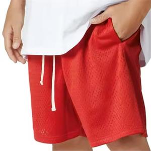 2025 motif personnalisé impression numérique été 220 GSM 100% Polyester surdimensionné coton maille Shorts avec cordon de serrage - Product Image 6