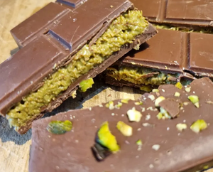 Chocolate Kataifi con Pistacho al por Mayor, Barra de Chocolate con Manteca de Cacao Vegetal OEM, Kunafa - Product Image 5