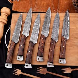 Ensemble de couteaux de chef en acier Damas de style japonais, fabrication artisanale de haute qualité, OEM personnalisé, nouveau modèle 2025, fabrication artisanale, support OEM et DIY - Product Image 2