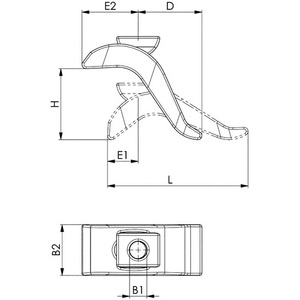 No. 6321 T-slot 12 mm Clamping Jaw 0-50 mm Clamping Height M12 X 12 X 125 mm AMF Product Category <b>Clamps</b> - Product Image 3