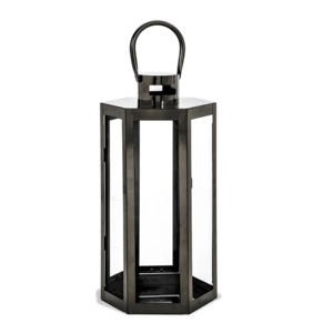 Lanterne à bougie en métal nickel noir de style élégant et de haute qualité, pour la maison, Noël, Pâques, lanternes décoratives faites à la main - Product Image 6