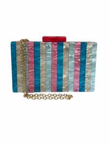 Fabriqué à la main élégant dames résine époxy pochette sac à bandoulière à la mode acrylique soirée mariage sac à main Portable robe Style - Product Image 5