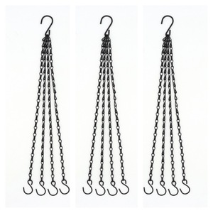Iron Heavy Duty 58.5cm Flower Pot <strong>Basket</strong> Replacement <strong>Chain</strong> 4 Point Garden Plant Hanger <strong>Hanging</strong> <strong>Basket</strong> <strong>Chain</strong> - Product Image 1