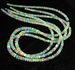 ลูกปัดโอปอลเอธิโอเปียทรงเหลี่ยมเพชรพลอยจากธรรมชาติขนาด6มม. 4-7มม. - Product Image 5