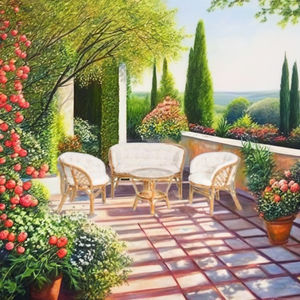 Ensemble de salon de jardin en rotin BAHAMA SKIN pour villa, parc, appartement et jardin, avec table basse et chaises - Product Image 6