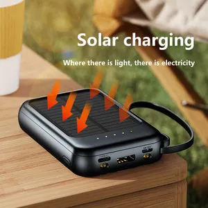 All'ingrosso Usb batteria portatile Power Bank 10000mAh 20000mAh caricatore portatile Logo personalizzato 10000mAh ricarica rapida Powerbank solare
