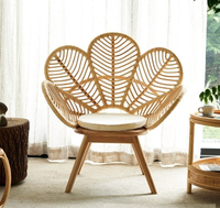 Chaise en rotin naturel en osier Intérieurs Meubles Sièges Chaise de salon faite à la main Chaise de jardin Cour Fauteuil de salon simple