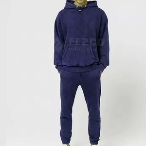 Chándal de lavado ácido de calidad premium Ropa informal de color sólido con estilo único Temporada de invierno Combinación perfecta - Product Image 2