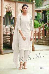 Tenue de créateur Trendy Modern Style Beautiful Heavy Georgette Kurti Pant With Dupatta & Embroidery Work Women Fashion Exporter - Product Image 4