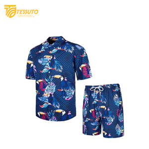 เสื้อเชิ้ตแขนยาวสไตล์ฮาวายสำหรับผู้ชายไซส์ใหญ่ ผลิตจากผ้าโพลีเอสเตอร์/คอตตอน ระบายอากาศได้ดี ไม่เป็นขุย คุณภาพดี เหมาะสำหรับใส่เที่ยวพักผ่อน - Product Image 1