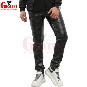 Pantalon en similicuir pour homme GRATO, coupe slim, design élégant à cinq poches, jambe droite classique, confortable et durable - Product Image 3