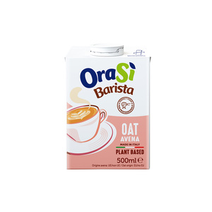 Bevanda di Avena a Base Vegetale OraSi Barista 0,5 Litri per Distributori, 12 Unità, Durata di Conservazione 360 Giorni - Product Image 1