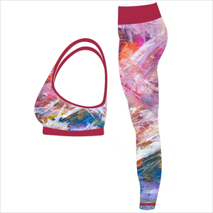 High Quality Gym Fitness Seamless Yoga set <b>Women</b> 2pcs Seamless Yoga Set Sports Gym Wear <b>Skort</b> Red Yoga Set - Product Image 6