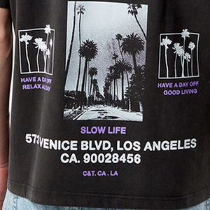 เสื้อยืดผู้ชายแขนสั้นพิมพ์ลายวินเทจคุณภาพสูง - Product Image 6