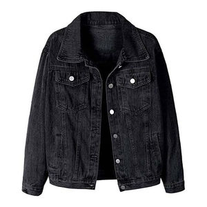 Veste en jean d'hiver pour femmes de haute qualité, couleur unie, coton lavé, respirant, veste en jean décontractée à vendre - Product Image 1