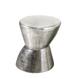 Tabouret d'appoint en métal durable avec finition argentée, console en incrustation d'os pour la maison, l'hôtel, le bureau, meubles de salon et décoration intérieure - Product Image 2