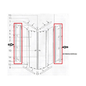 Box Doccia 70x90 cm (Kit Profili Verticali) - Product Image 1