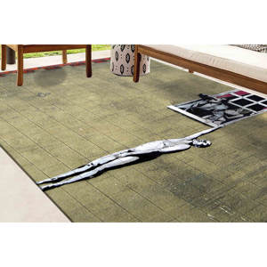 Alfombra Estampada: Diseño Único de Hombre Desnudo de Banksy para Decoración Moderna del Hogar, Alfombra de Chenilla - Product Image 4