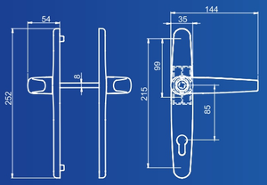 Manija de puerta de plástico de alta calidad Ege Deluxe - Product Image 2