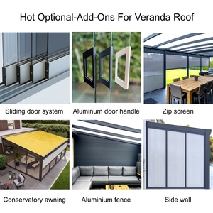 Pergola de jardin en aluminium avec toit en polycarbonate, structure extérieure, véranda, terrasse, auvent - Product Image 6