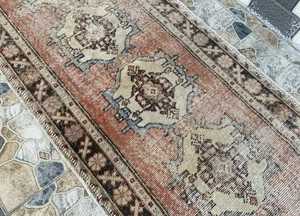 Alfombra Oushak turca anudada a mano Vintage, tamaño personalizable, Alfombra de Anatolia de lana Tribal antigua, alfombras de corredor, Género - Product Image 3