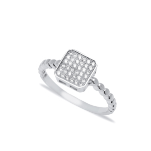 Anillo Minimalista de Diseño Cuadrado con Circonita Cúbica, Hecho a Mano, Delicado, Clásico, para Bodas, Fiestas, Estilo Turco, Joyería de Plata de Ley 925 - Product Image 4