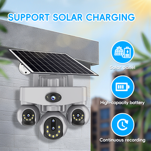 Cámara <span class=keywords><strong>de</strong></span> Seguridad Solar PTZ <span class=keywords><strong>de</strong></span> 4 Lentes, Grabación AOV 24/7, 355 °   Pan 90 °   Cámara <span class=keywords><strong>de</strong></span> Vigilancia Exterior con Inclinación, <span class=keywords><strong>Zoom</strong></span> 8X, WDR y Detección <span class=keywords><strong>de</strong></span> Movimiento - Product Image 5