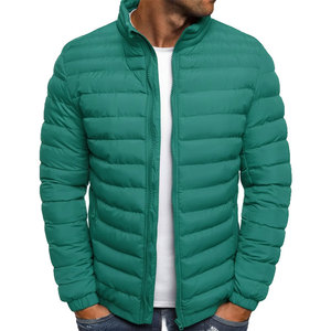 Trendy Men Stitched Pattern Puffer Jacket Comfortable Fit Durable Winter Outerwear - Product Image 1