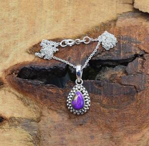 925 Sterling Silver Spinner Turquoise Pendentif Plaqué Rhodium Fine Jewelry Pendentif en gros de pierres précieuses pour femmes avec 925 Timbre - Product Image 3