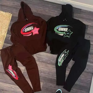 Ensemble de vêtements de sport à logo personnalisable pour hommes 100% coton respirant décontracté haute qualité survêtement y compris sweat à capuche uni hiver - Product Image 5